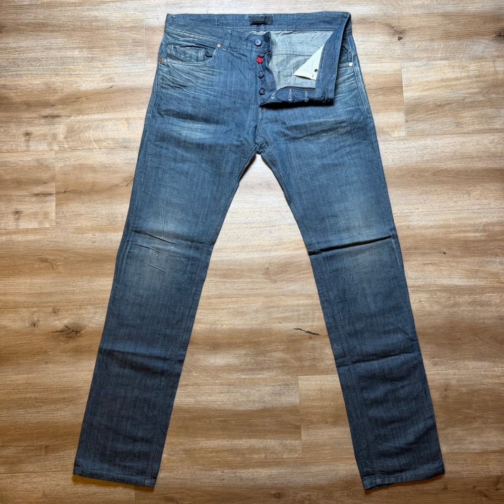 Diesel Black Gold Jeans Mens 30 (Fits 34x34) Blue Excess-NP Cotton Hemp BG62K